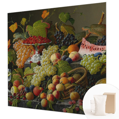 Naadloos fotobehang met een fruitsamenstelling als motief