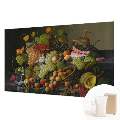 Naadloos fotobehang met een fruitsamenstelling als motief