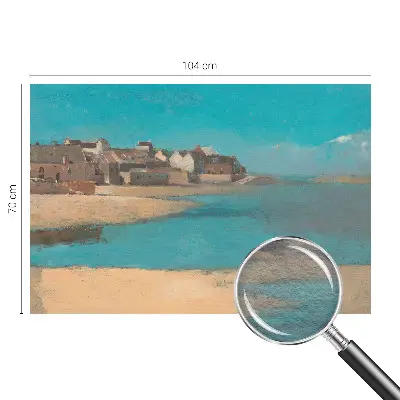 Fotobehang voor slaapkamer met een rustig dorpslandschap
