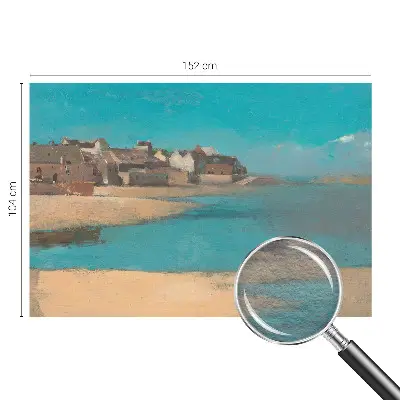 Fotobehang voor slaapkamer met een rustig dorpslandschap