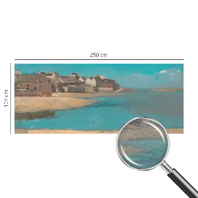 Fotobehang voor slaapkamer met een rustig dorpslandschap