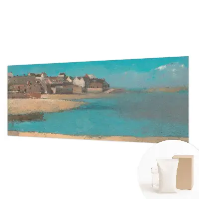Fotobehang voor slaapkamer met een rustig dorpslandschap