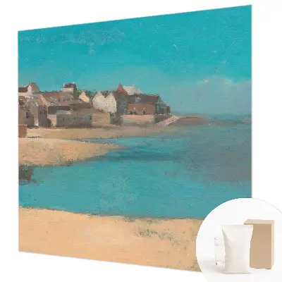 Fotobehang voor slaapkamer met een rustig dorpslandschap