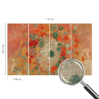 Fotobehang voor de woonkamer Abstracte bloemen