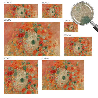 Fotobehang voor de woonkamer Abstracte bloemen