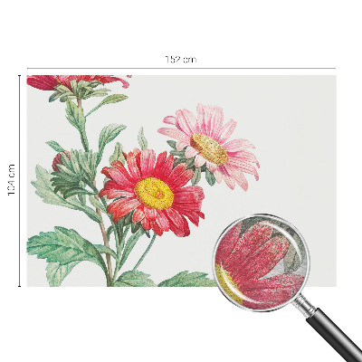 Fotobehang voor de slaapkamer met tere bloemen als dessin