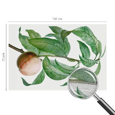 Modern fotobehang voor de woonkamer met een rijpe perzik als motief
