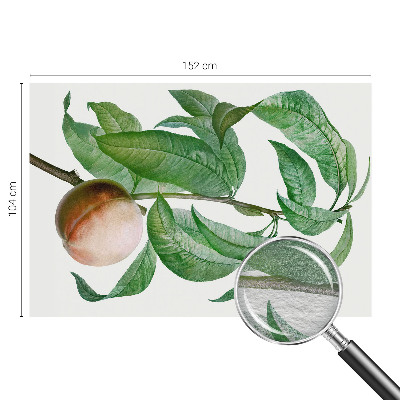 Modern fotobehang voor de woonkamer met een rijpe perzik als motief