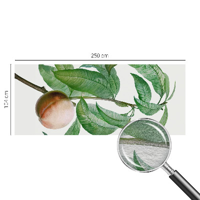 Modern fotobehang voor de woonkamer met een rijpe perzik als motief