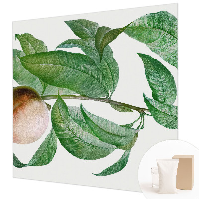 Modern fotobehang voor de woonkamer met een rijpe perzik als motief