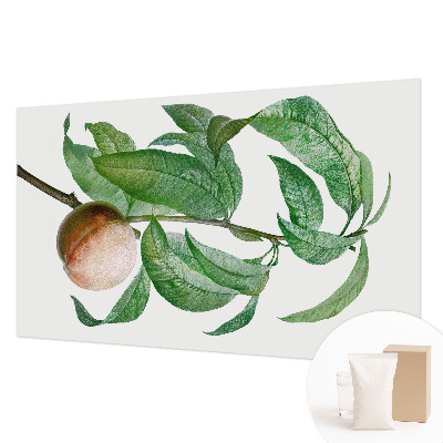 Modern fotobehang voor de woonkamer met een rijpe perzik als motief
