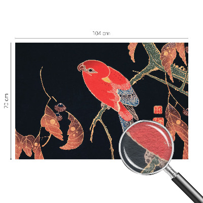 Fotobehang met een exotische vogel als motief