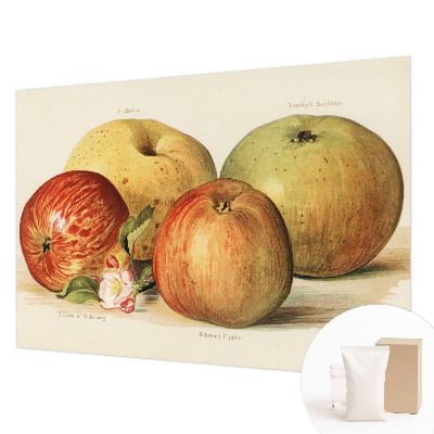 Behang met print met een print van appelbloesems