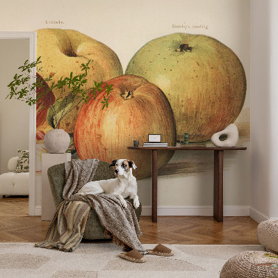 Behang met print met een print van appelbloesems