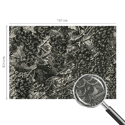 Muurbehang met een dessin van druiven