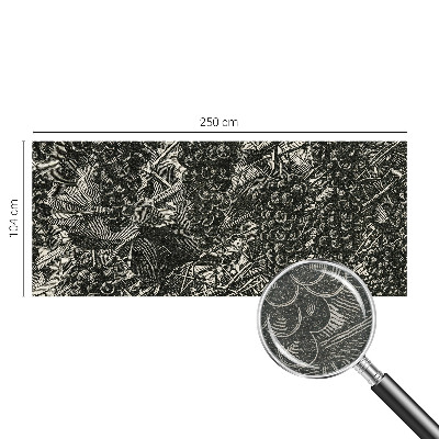Muurbehang met een dessin van druiven