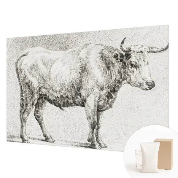 Fotobehang naadloos met een illustratie van een stierpotlood