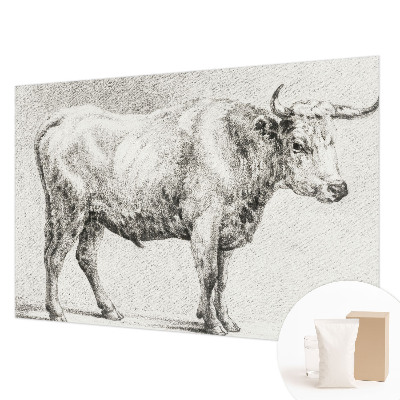 Fotobehang naadloos met een illustratie van een stierpotlood