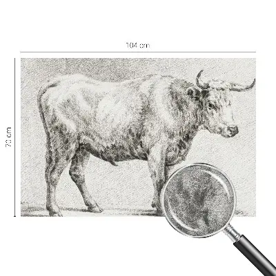 Fotobehang naadloos met een illustratie van een stierpotlood