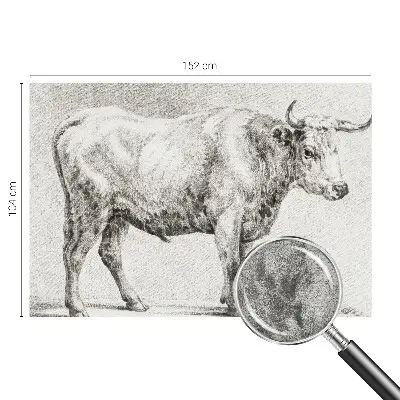Fotobehang naadloos met een illustratie van een stierpotlood