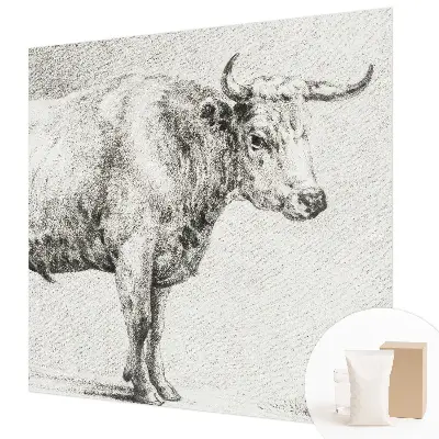 Fotobehang naadloos met een illustratie van een stierpotlood