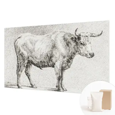Fotobehang naadloos met een illustratie van een stierpotlood