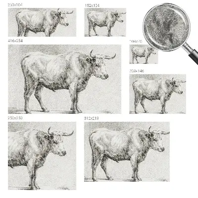 Fotobehang naadloos met een illustratie van een stierpotlood