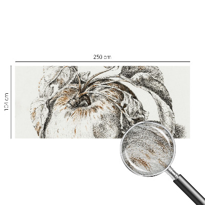 Naadloos fotobehang met print van appelbladeren