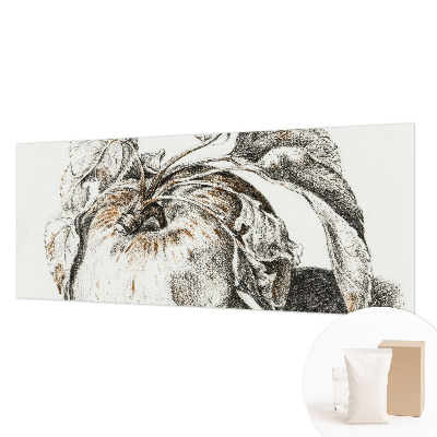 Naadloos fotobehang met print van appelbladeren