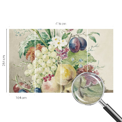Fotobehang woonkamer Bloemen en vruchten