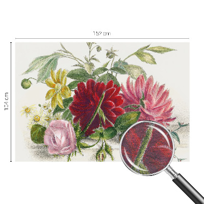 Fotobehang voor de woonkamer met een bloemenboeket als motief