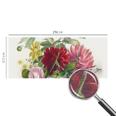 Fotobehang voor de woonkamer met een bloemenboeket als motief