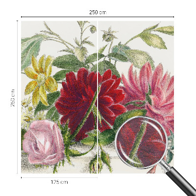 Fotobehang voor de woonkamer met een bloemenboeket als motief