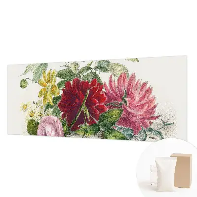Fotobehang voor de woonkamer met een bloemenboeket als motief