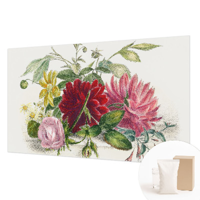 Fotobehang voor de woonkamer met een bloemenboeket als motief