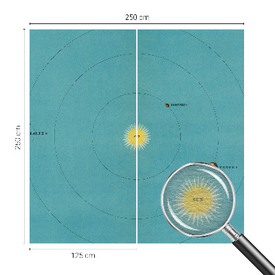 Modern fotobehang voor de woonkamer Kosmisch systeem