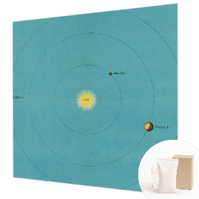 Modern fotobehang voor de woonkamer Kosmisch systeem