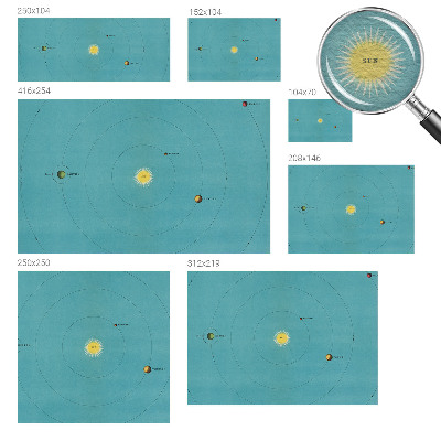 Modern fotobehang voor de woonkamer Kosmisch systeem