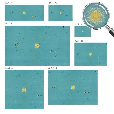 Modern fotobehang voor de woonkamer met het motief 'Kosmisch systeem'