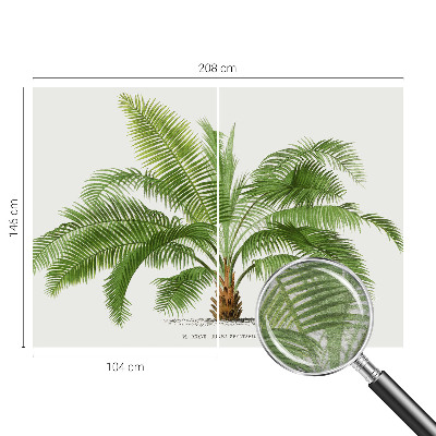 Kwalitatief fotobehang met een glanzende palmboomprint