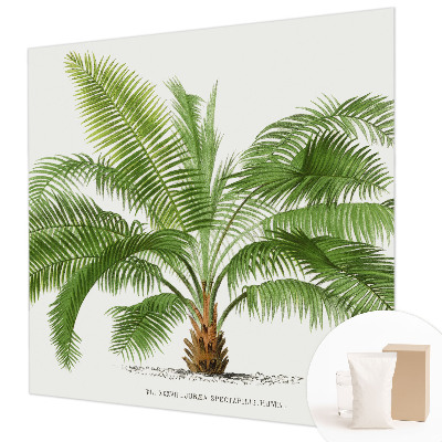 Kwalitatief fotobehang met een glanzende palmboomprint