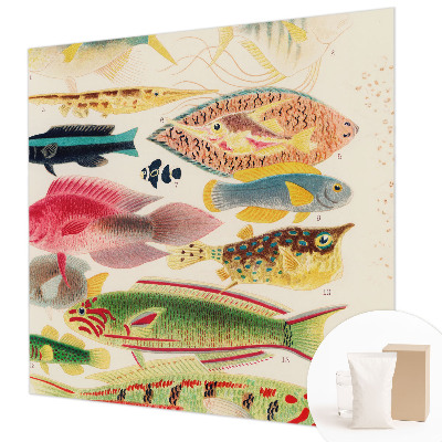 Groot fotobehang met kleurrijke vissen