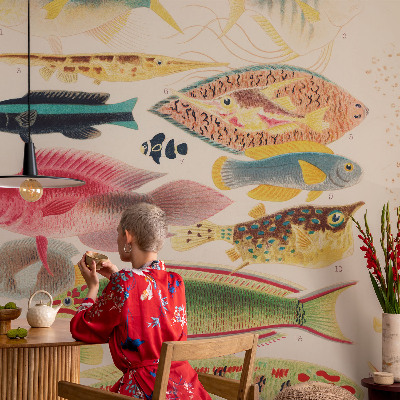 Groot fotobehang Kleurrijke vissen