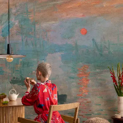 Vlies fotobehang met een havenlandschap als print