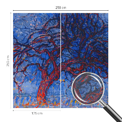 Vlies fotobehang op maat Vlammenboom