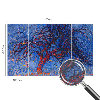 Vlies fotobehang op maat Vlammenboom