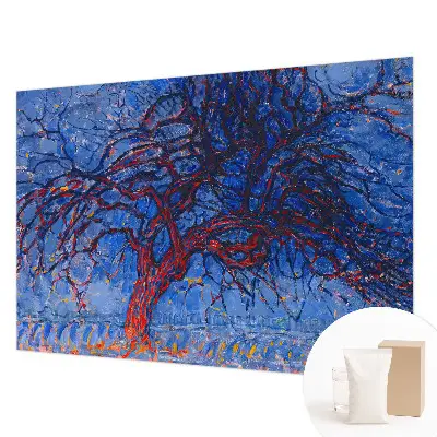 Vlies fotobehang op maat met een motief van een vlammenboom