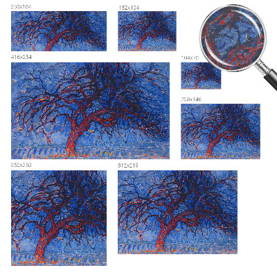 Vlies fotobehang op maat Vlammenboom