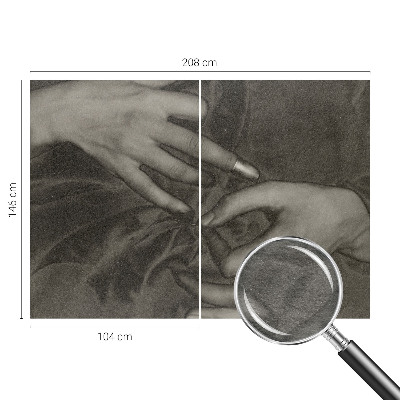 Fotobehang vliesbehang Handenmateriaal