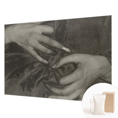 Fotobehang vliesbehang Handenmateriaal